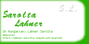 sarolta lahner business card